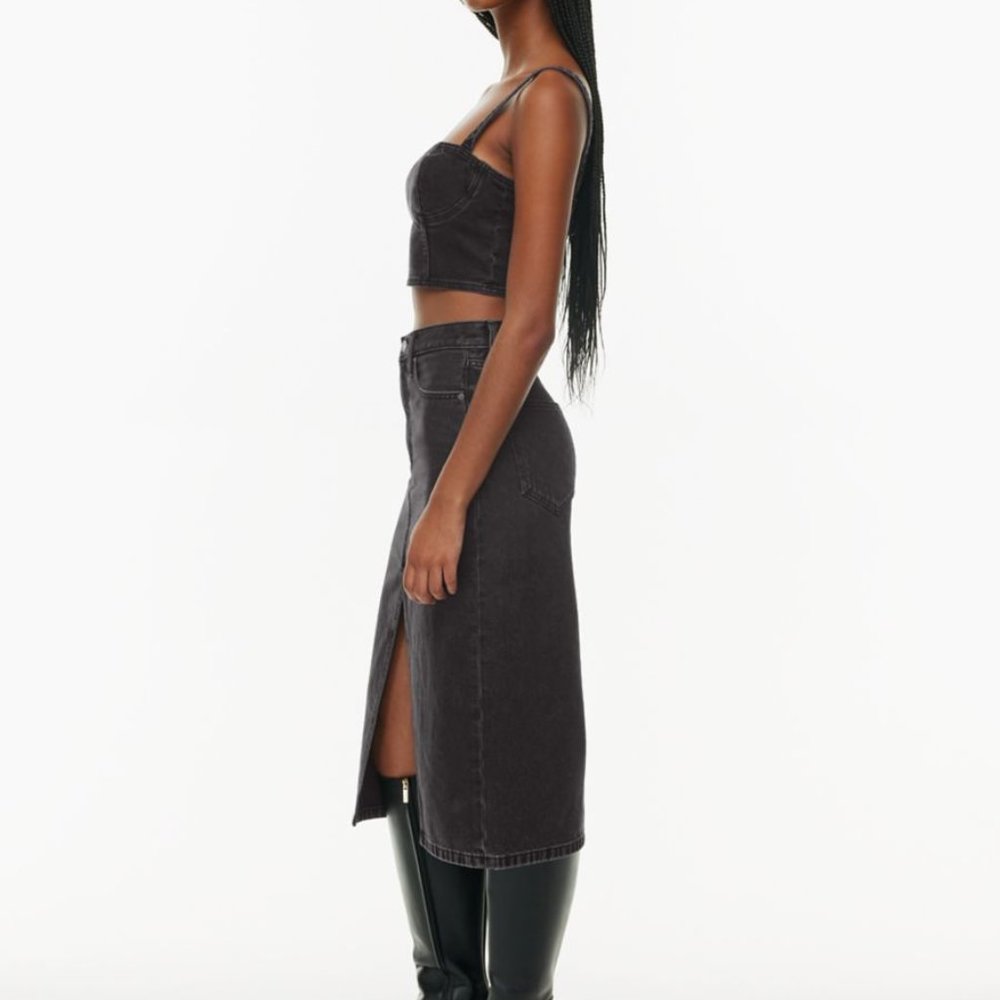 Denim Forum The Cecily Denim Bralette Tank Top